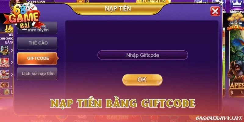 Nạp tiền không mất vốn bằng các mã thưởng Giftcode