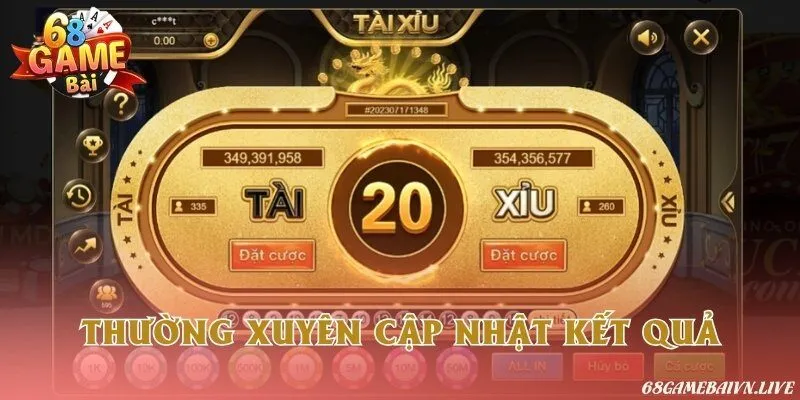 Theo dõi kết quả các ván cược tài xỉu thường xuyên